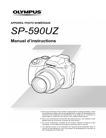 Olympus SP-590UZ Manuel du propriétaire | Fixfr