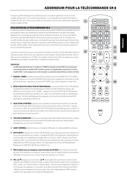 NAD SR 8, C 355BEE : Addendum Télécommande + Chat IA