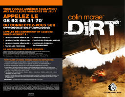 CodeMasters COLIN MCRAE DIRT Manuel du propriétaire