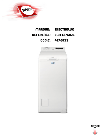 Electrolux EWT1376 HL1 Manuel du propriétaire | Fixfr