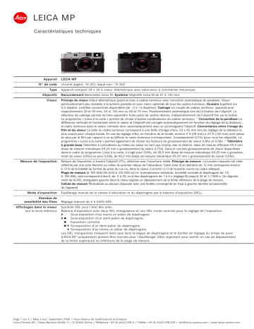 Leica MP Manuel du propriétaire | Fixfr