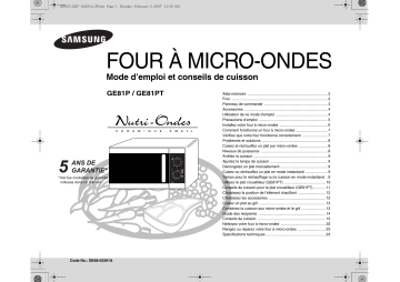 GE81P | Samsung CM1529A-1 Manuel du propriétaire | Fixfr