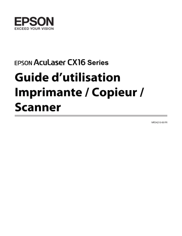 ACULASER CX16DNF | Epson AcuLaser CX16 Manuel du propriétaire | Fixfr