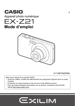 Casio Exilim EX-Z21 Manuel du propriétaire