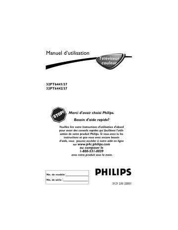 Philips 32PT6442 Manuel du propriétaire | Fixfr