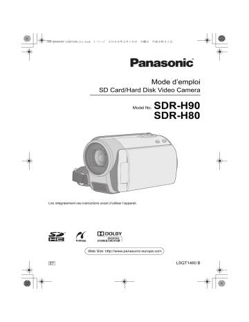 SD-RH80 | Panasonic SD-RH90 Manuel du propriétaire | Fixfr