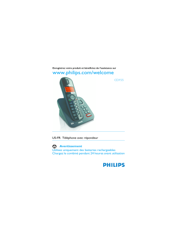 CD1554B | Philips CD1552B Manuel du propriétaire | Fixfr
