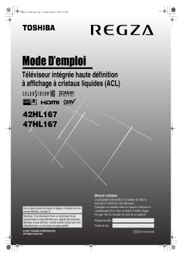 Toshiba 47HL167 Manuel du propriétaire