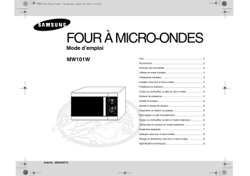 Samsung MW101W-X Manuel du propriétaire | Fixfr