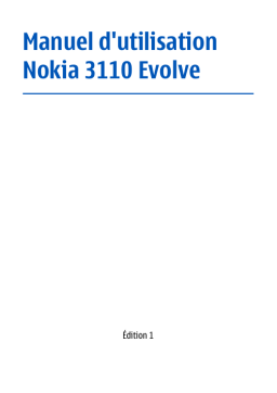 Nokia 3110 evolve Manuel du propriétaire