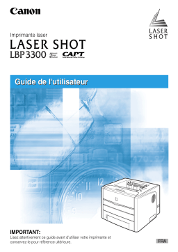 Canon LASERSHOT LBP3300 Manuel du propriétaire