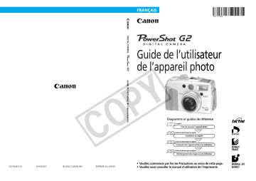 Canon PowerShot G2 Manuel du propriétaire | Fixfr