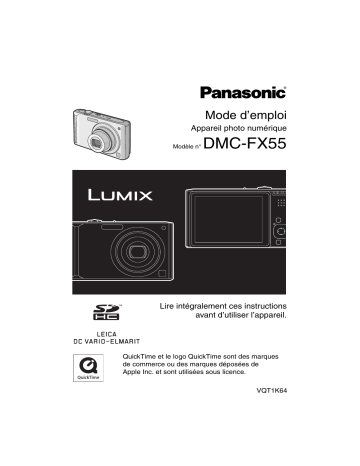 Panasonic Lumix DMC-FX55 Manuel du propriétaire | Fixfr