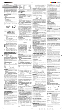 Sharp EL-506V Manuel du propriétaire | Fixfr