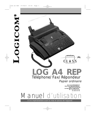 Logicom LOG A4 REP Manuel du propriétaire | Fixfr
