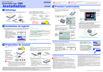 Epson Perfection 1260 Manuel du propriétaire | Fixfr