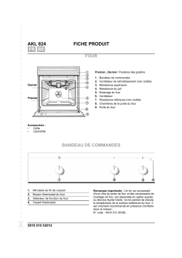 Whirlpool akl 824 Manuel utilisateur