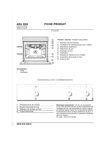 AKL 824 WH | Manuel du propriétaire | Whirlpool akl 824 Manuel utilisateur | Fixfr