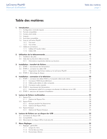 LaCie LaCinema PlayHD Manuel du propriétaire | Fixfr