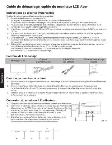 Acer EB192Q Manuel du propriétaire | Fixfr