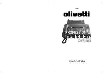 Olivetti ofx 800 Manuel du propriétaire | Fixfr