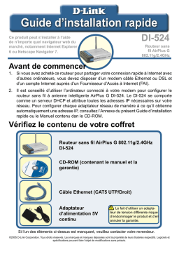 D-Link DIR-524 Manuel du propriétaire