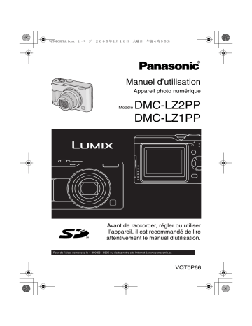 LUMIX DMC-LZ2PP | Panasonic LUMIX DMC-LZ1PP Manuel du propriétaire | Fixfr