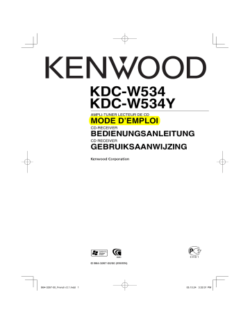 Kenwood KDC-W534Y Manuel du propriétaire | Fixfr