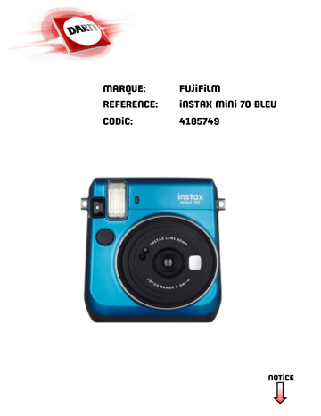 Fujifilm FILM INSTAX MINI Manuel du propriétaire | Fixfr