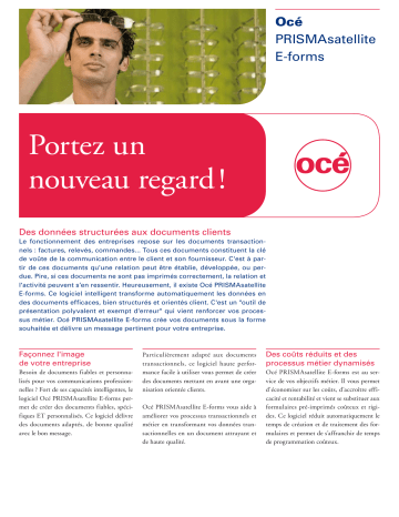 Canon OCE DOCUMENT DESIGNER E-FORMS Manuel du propriétaire | Fixfr