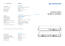 Sennheiser SR 3054-U Manuel du propriétaire