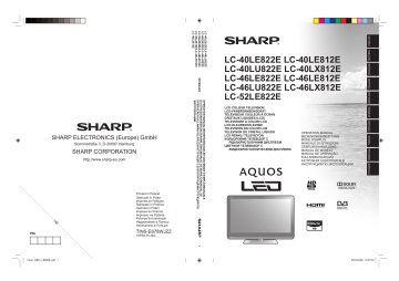 Sharp LC-40LE812E Manuel du propriétaire | Fixfr