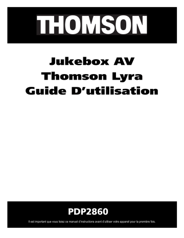 Thomson PDP2860 Manuel du propriétaire | Fixfr
