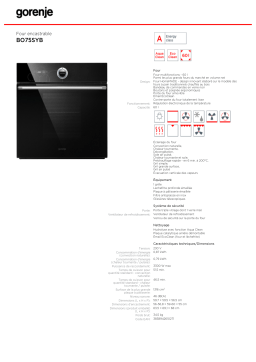 Gorenje BO75SYB Manuel du propriétaire