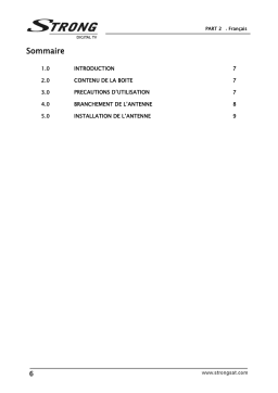 Strong SRT ANT 11 Manuel du propriétaire