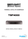 Servimat TSF4000 Manuel du propri&eacute;taire
