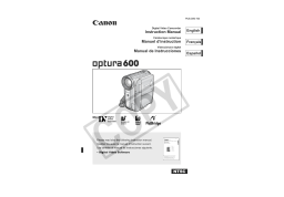 Canon Optura 600 Manuel du propriétaire