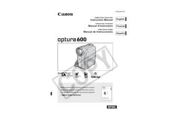 Canon Optura 600 Manuel du propriétaire | Fixfr