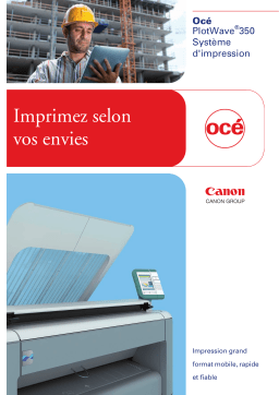 Canon OCE PLOTWAVE 350 Manuel du propriétaire