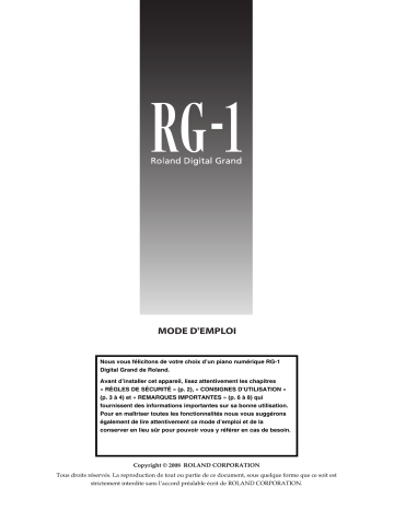 Roland RG-1 Manuel du propriétaire | Fixfr