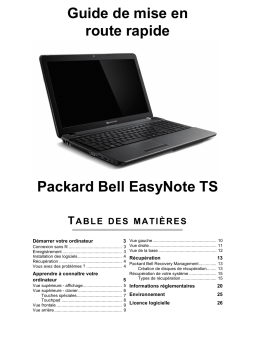 Packard Bell EN TS11SB Manuel du propriétaire