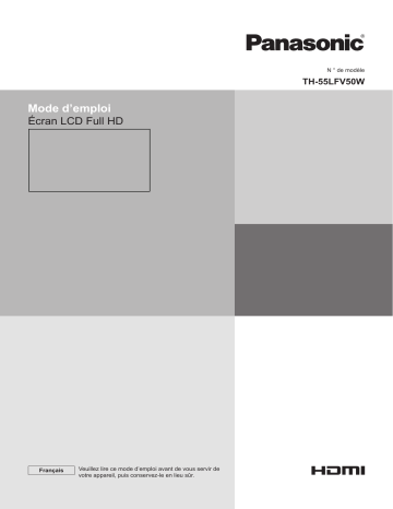 Panasonic TH-55LFV50W Manuel du propriétaire | Fixfr