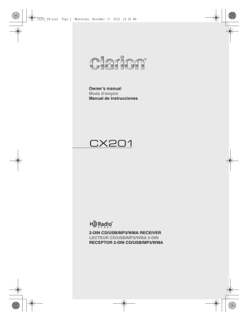 Clarion CX-201 Manuel du propriétaire | Fixfr