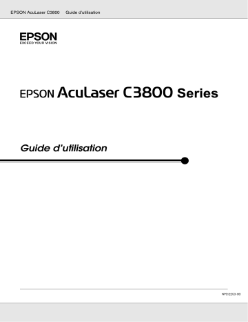 ACULASER C3800DTN | Epson ACULASER C3800 Manuel du propriétaire | Fixfr