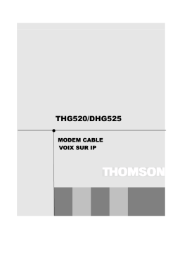 Thomson THG520 Manuel du propriétaire