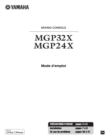 Yamaha MGP32X/MGP24X Manuel du propriétaire | Fixfr