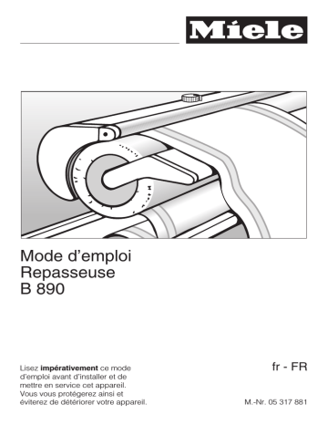 Miele B 890 Manuel du propriétaire | Fixfr