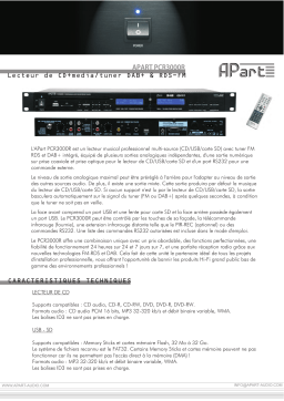 APART PCR3000R Manuel du propriétaire