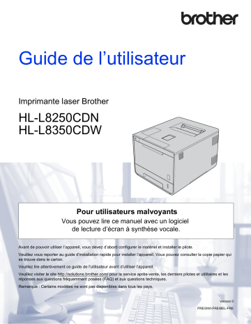 Brother HL-L8250CDN Manuel du propriétaire | Fixfr