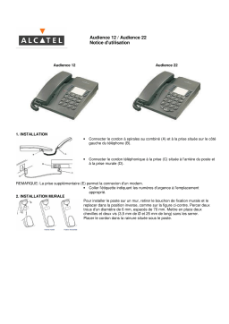 Alcatel AUDIENCE 22 Manuel du propriétaire